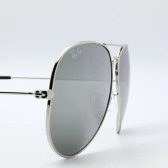 NEW Ray-Ban Aviator Classic Silver RB 3026 Sunglasses - Picture 4 of 14